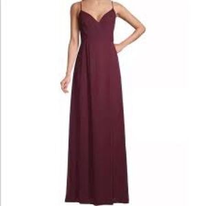Elegant Burgundy Evening Dress